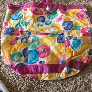 Colorful Floral Tote Bag Beach bag